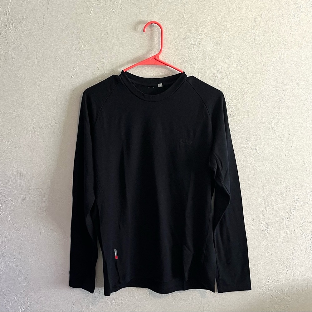 Icebreaker 260 Black Wool Long Sleeve Shirt Size Medium